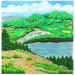 landscape in the mountains