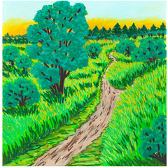 landscape with vineyard