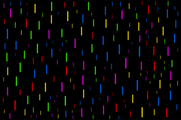 Abstract background of colorful neon lines on a black surface, symbolizing technology, motion, data flow, and modern digital energy in a minimalist design.