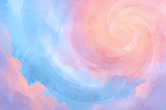 A dreamy, abstract swirl of pastel colors, reminiscent of clouds and a watercolor painting