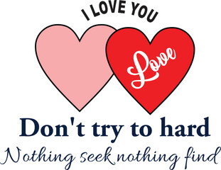 i love u heart girls  t shirt  print vector