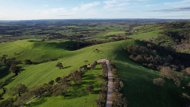 Rifle Range Lookout In Bethany, South Australia - Aerial Panoramic
