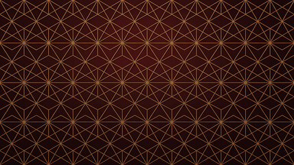 Intricate dark geometric pattern with red accent for luxury decor and design background