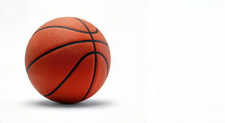 Fototapeta premium Orange basketball on a white background 