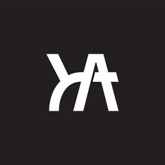letter ya simple motion overlapping line logo vector