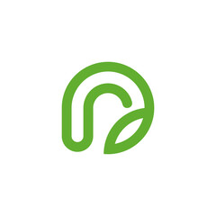 letter dr doctor green leaf herbs symbol logo vector