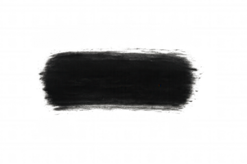 Black textured rectangle chalk smudge creating an artistic brush stroke shape on a transparent background