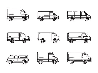 Obraz premium Cargo Van Line Art Modern Vehicle Design