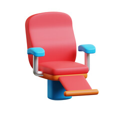 Barber Chair  3d transparent