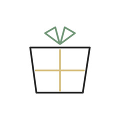 クリスマスっぽいプレゼント手描き風アイコン