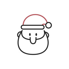 サンタクロースの手描き風アイコン【クリスマス】