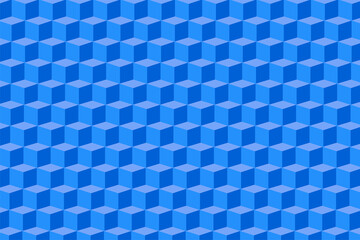 Modern 3D geometric cube pattern in shades of blue. Perfect for backgrounds, wallpapers, web design, packaging, branding, presentations, textiles, and digital media projects.