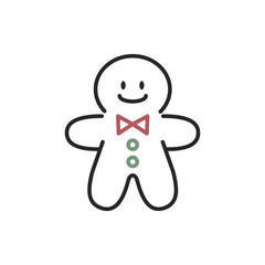 ジンジャーマンの手描き風アイコン【クリスマス】