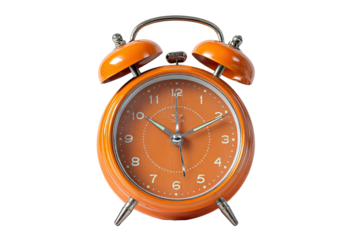 Orange alarm clock, timepiece (3)