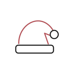 サンタの帽子の手描き風アイコン【クリスマス】