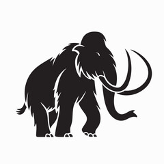 Mammoth Animal Logo Vector Style isolated on white background