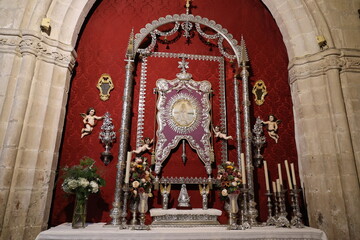 Altar in the church Santa Maria la Mayor in Ronda, Andalusia, Spain  