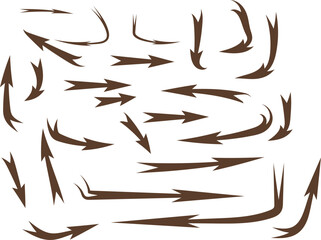 Arrow Vector Set, Pointing in Various Directions | Navigation Graphics for Web Design, Infographics, and Presentations