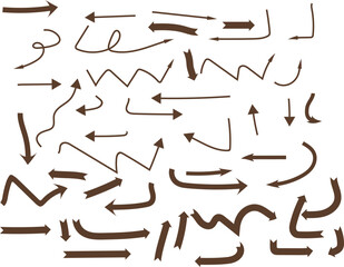 Hand Drawn Arrows Collection - Variety of Directional Arrow Shapes for Graphic Design, Web Design, and Infographics