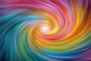 Obraz premium Swirling abstract design featuring vibrant colors radiating from a central point, creating a dynamic pattern