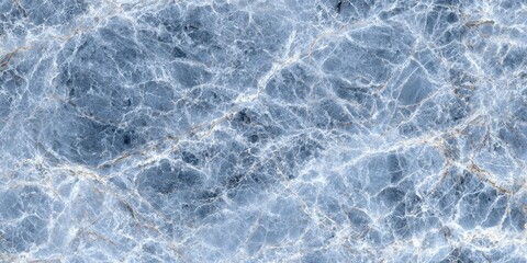 Fototapeta premium A cool blue marble pattern with intricate veining and subtle gold highlights