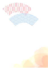 シンプルな年賀状用背景・文字なし