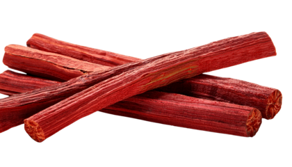 Red Sandalwood Incense Sticks Isolated on White Background – Aromatic Fragrance Sticks