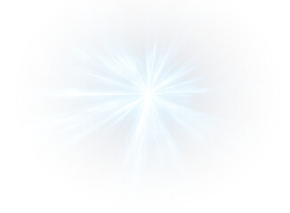 Fototapeta premium sparkle light effect isolated on transparent background. Glowing silver white light. Shining star, light spark with rays. Light sparkle bling effect. Light PNG. Flare light, lens flare