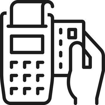 credit card payment terminal outline clip art preview