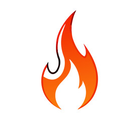 Fire flame logo vector illustration design template