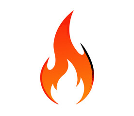 Fire flame logo vector illustration design template