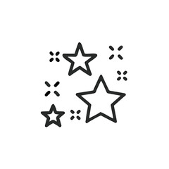 Obraz premium sparkling and twinkling icons in line style, sparkling isolated on white background, vector illustration