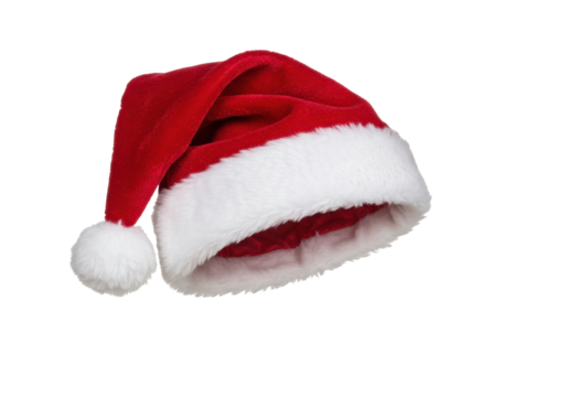 Isolated Santa hat for Christmas season festive celebration and holiday decoration fun
