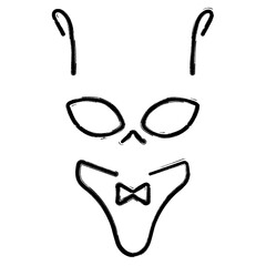 swimsuit icon, brush strokes, vector illustration on white background.