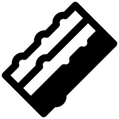 Organic loofah. Outlined stroke vector icon with black-filled details.