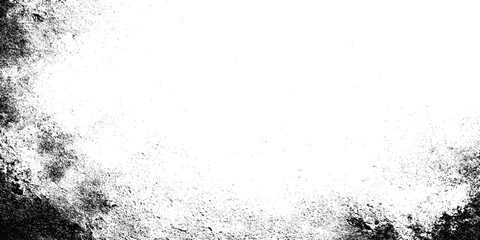 Grunge black and white distressed texture with scattered speckles and blotches for abstract background or overlay design.