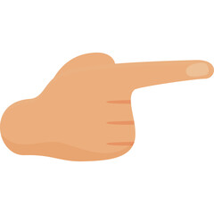 Human Hand Finger Pointing Right Direction With Transparent Background For Directional Communication And Guidance