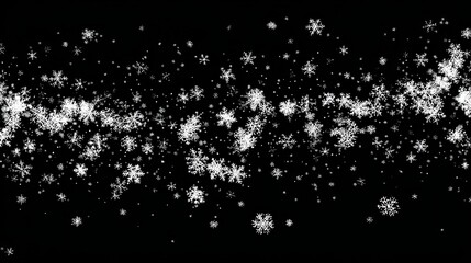 Beautiful cascading snowflakes create a magical winter wonderland effect for festive holiday and seasonal projects
