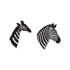 zebra giraffe head logos
