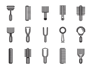 Comb line art minimalistic and elegant