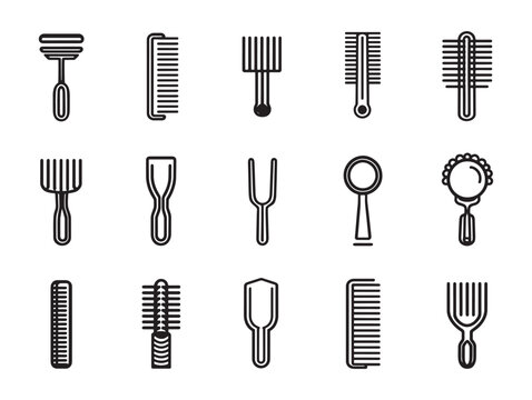 Comb line art minimalistic and elegant