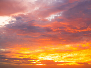 Sky sunset evening sunrise cloud weather dramatic landscape goldent and indigo color gradient pastel horizon, twilight yellow golden reflection morning nature environment energy ecosystem.
