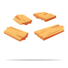 Wood chips vector isolated illustration