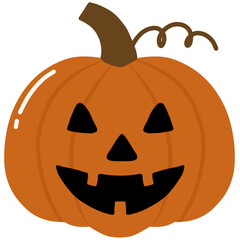 Traditional Halloween Pumpkin Character with Whimsical Expression
