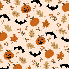 Festive Fall Elements Pattern. Perfect for Stationery and Printables.