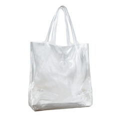 Transparent plastic shopping bag