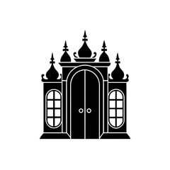 european empire palace double metal doors