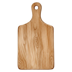 Watercolor illustration of a wooden cutting board with handle and hanging hole isolate