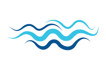 Line water wave icon. Wavy lines water. Vector illustration line icon with simple doodle wave