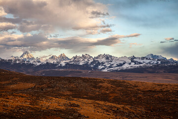 Snow mountains in the west of Sichuan province, Daerpu area, Xiaojin County, Ngawa Tibetan and Qiang Autonomous Prefecture, China
